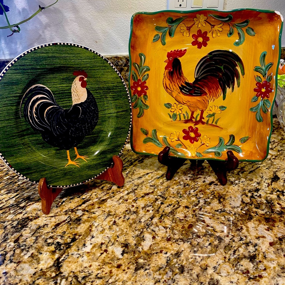 ROOSTER PLATES 2 - Picture 1 of 6